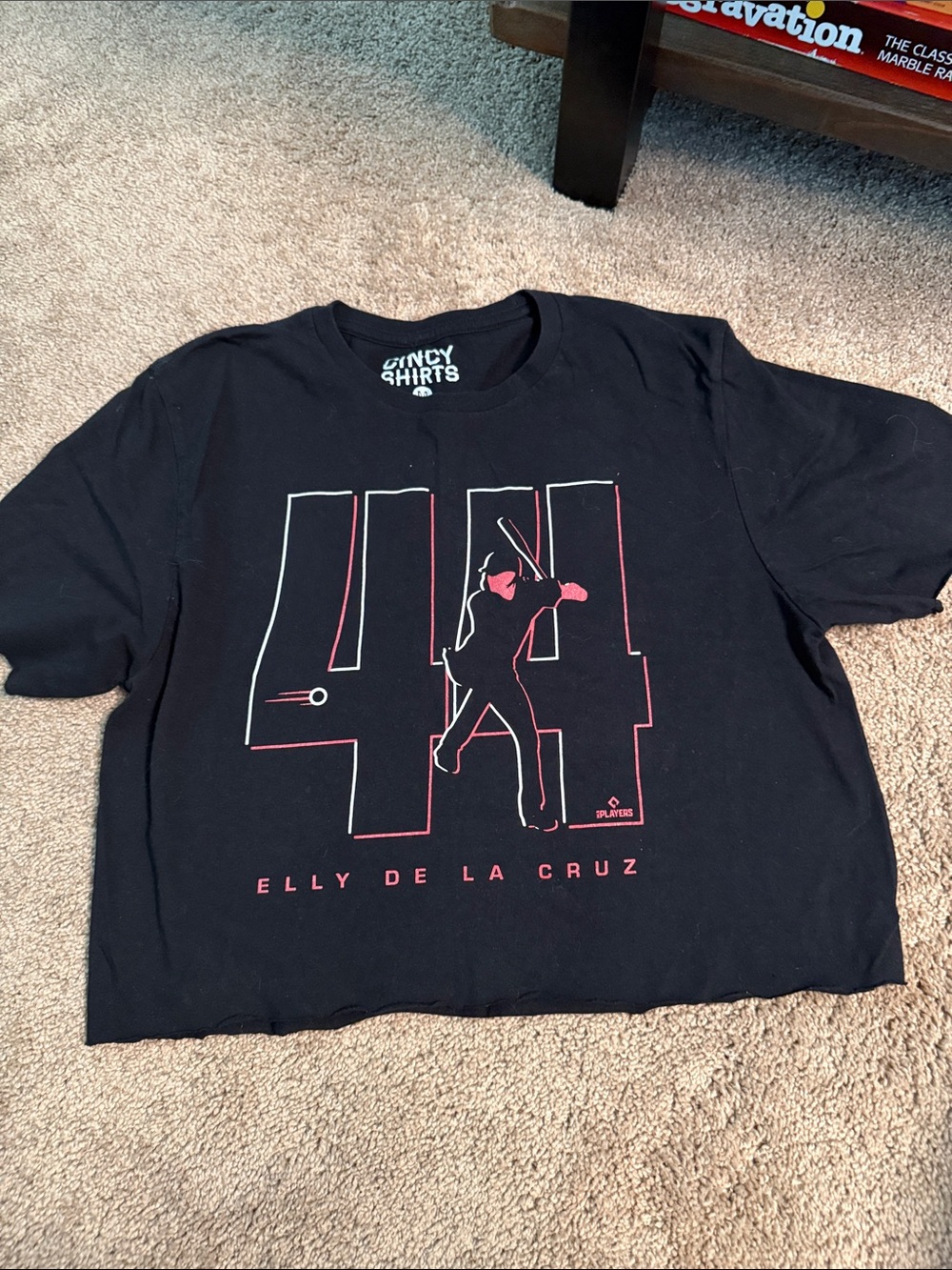 Elly De La Cruz Black ladies cropped/cutoff Graphic Tee - size medium